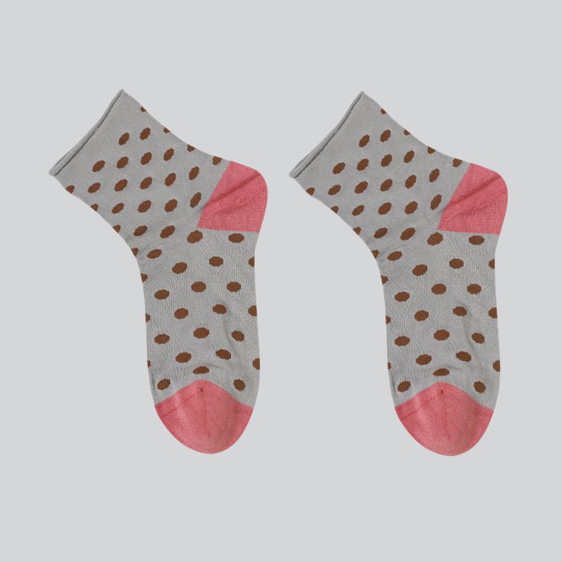 Moda Dot Spun Silk Jacquard Super Soft Lady Socks