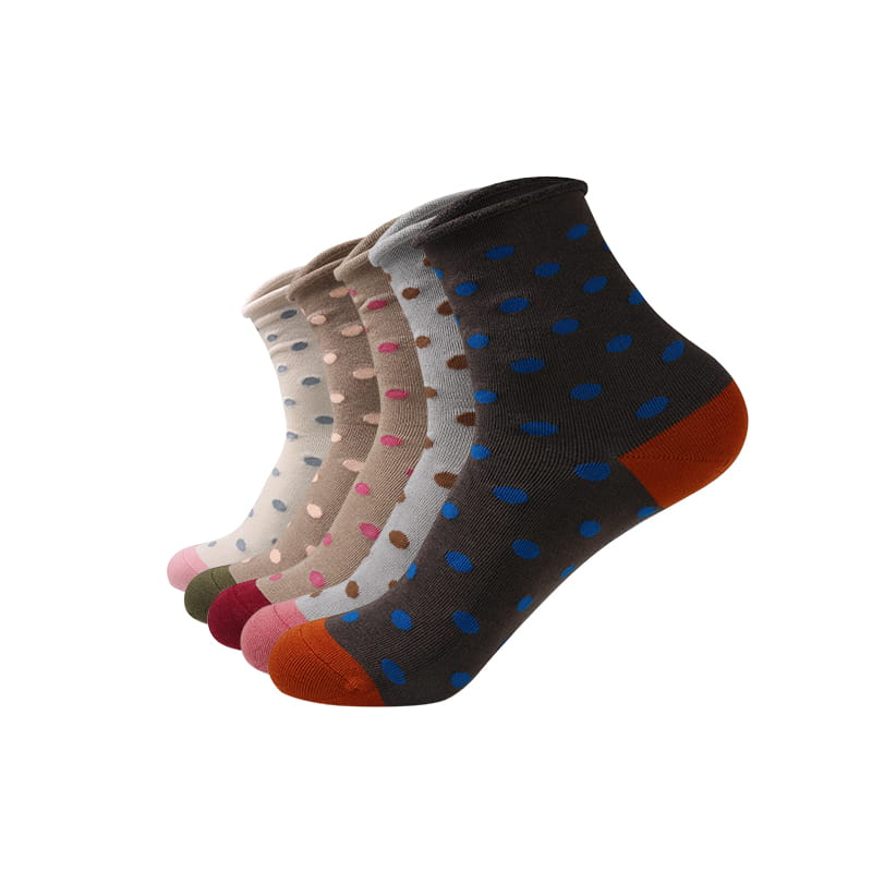 Moda Dot Spun Silk Jacquard Super Soft Lady Socks