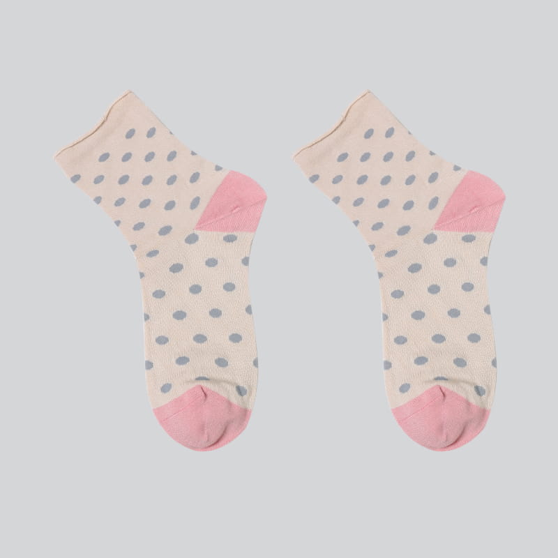 Moda Dot Spun Silk Jacquard Super Soft Lady Socks