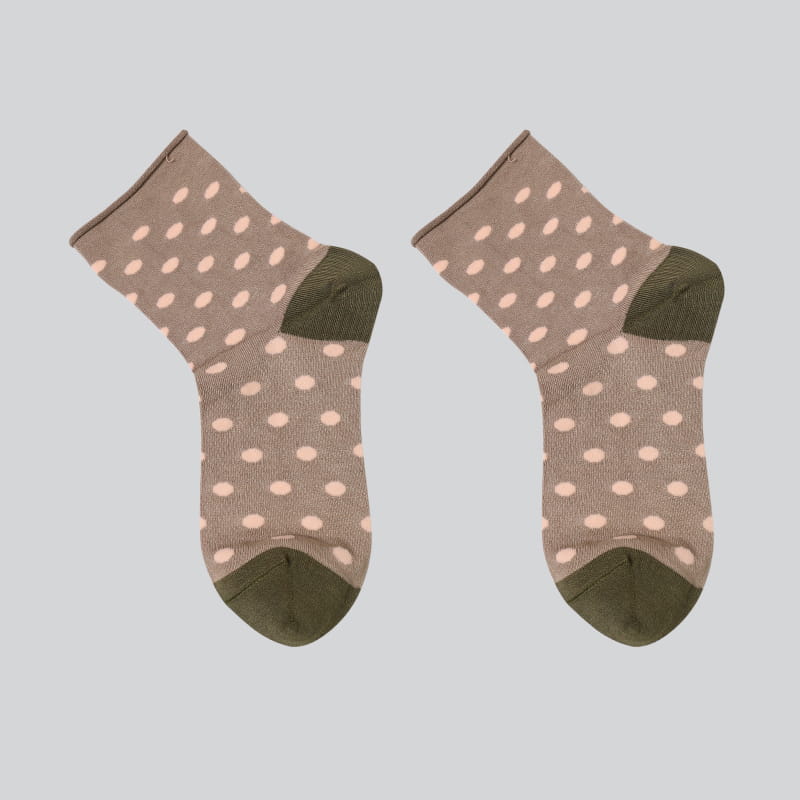 Moda Dot Spun Silk Jacquard Super Soft Lady Socks