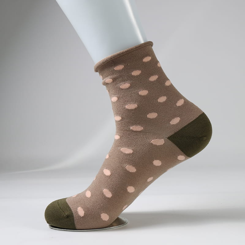 Moda Dot Spun Silk Jacquard Super Soft Lady Socks