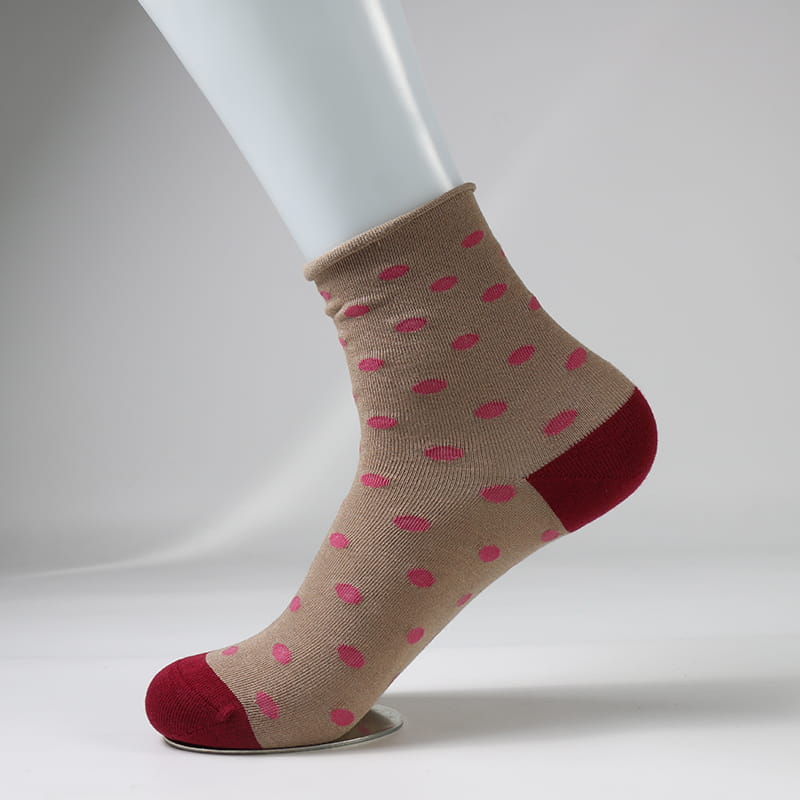 Moda Dot Spun Silk Jacquard Super Soft Lady Socks