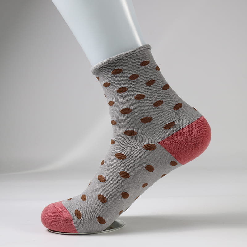 Moda Dot Spun Silk Jacquard Super Soft Lady Socks