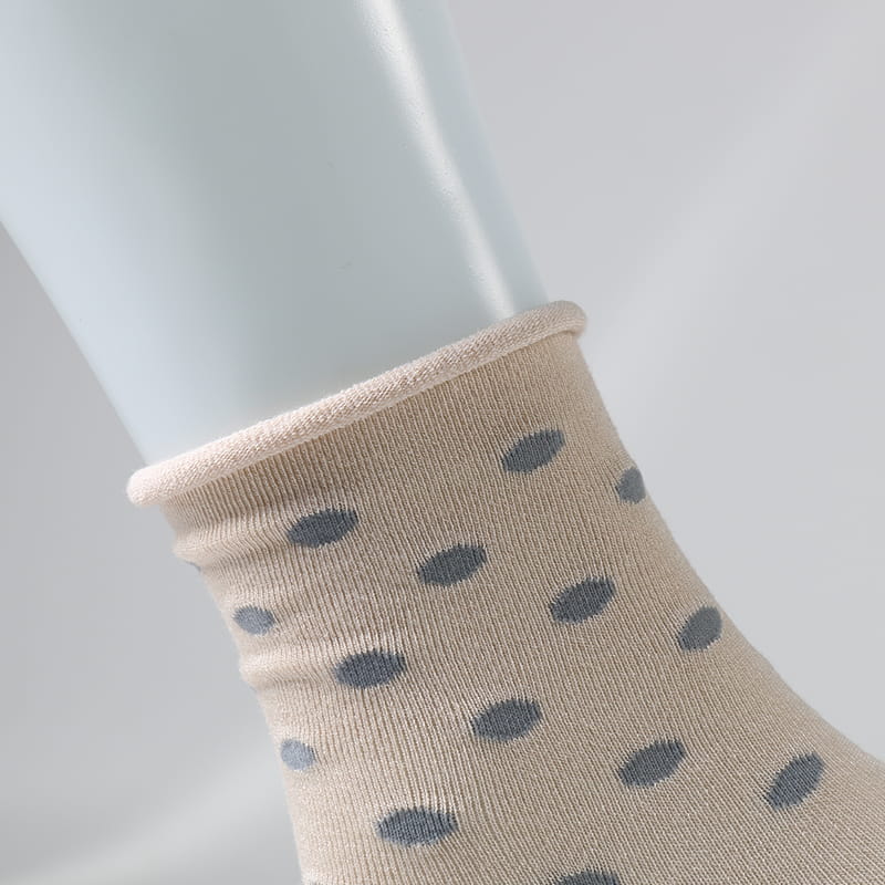 Moda Dot Spun Silk Jacquard Super Soft Lady Socks