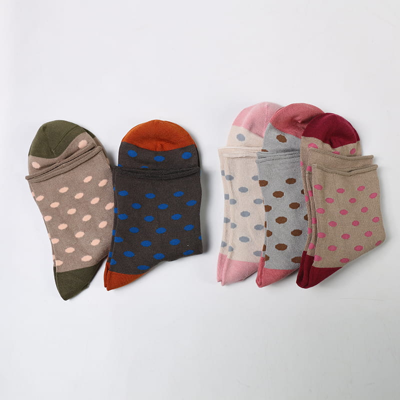 Moda Dot Spun Silk Jacquard Super Soft Lady Socks