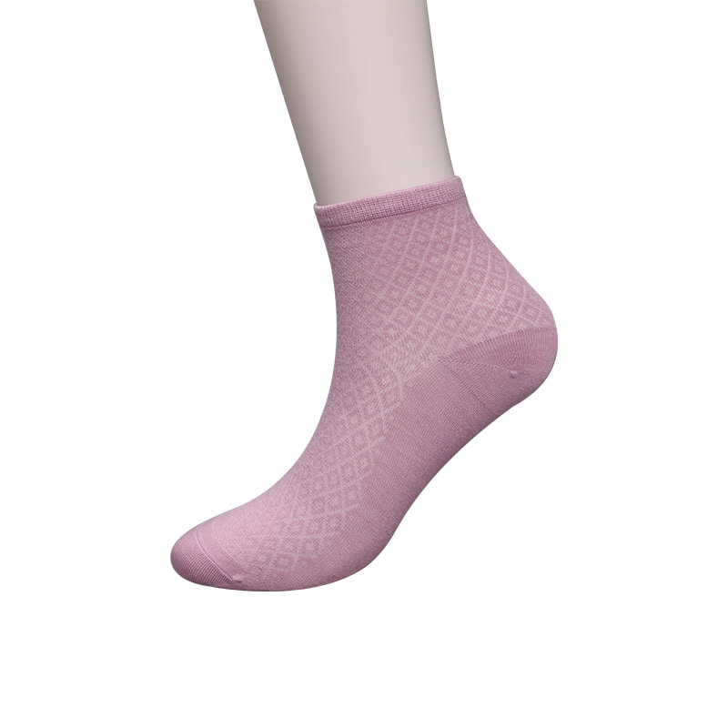 Bolsa de nylon de fibra de bambu macia, meias femininas casuais finas e pequenas de diamante, meias femininas costuradas à mão WSD1689