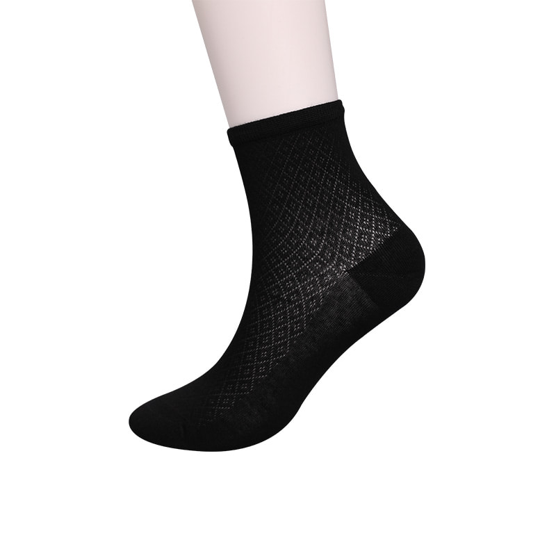 Bolsa de nylon de fibra de bambu macia, meias femininas casuais finas e pequenas de diamante, meias femininas costuradas à mão WSD1689