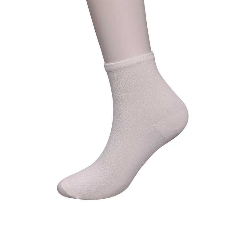 Bolsa de nylon de fibra de bambu macia, meias femininas casuais finas e pequenas de diamante, meias femininas costuradas à mão WSD1689