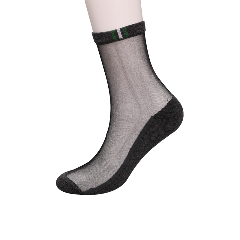 Moda casual primavera e verão meias masculinas de algodão Luokou listrado vertical flores frescas solas antiderrapantes meias masculinas WSD2711