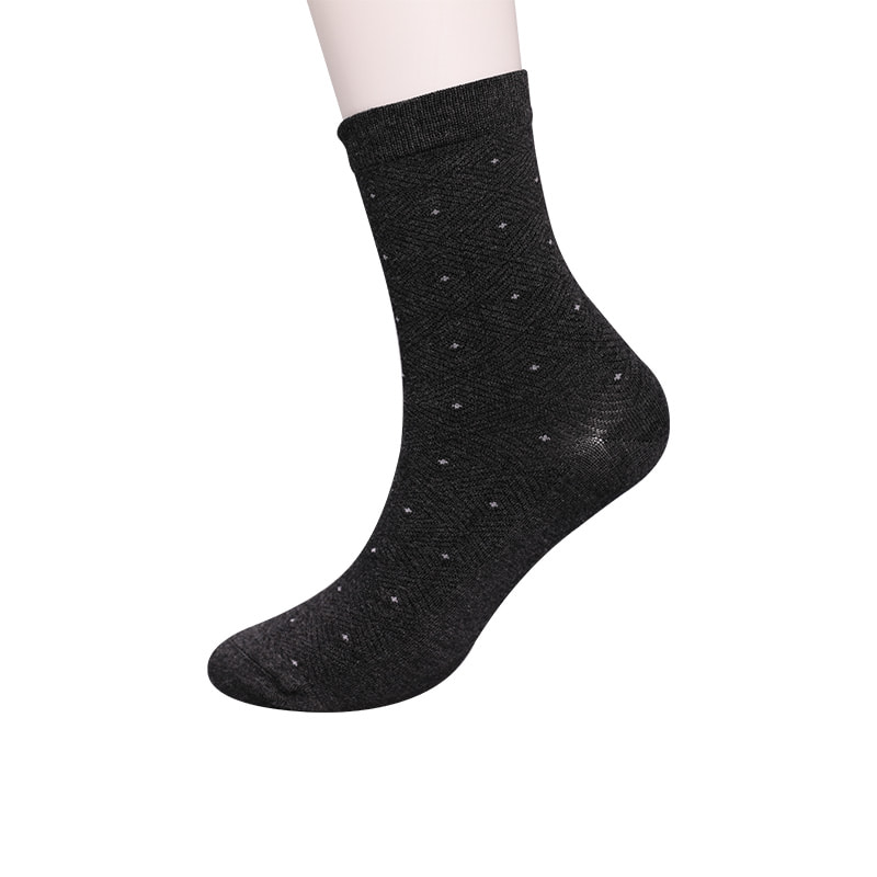 Nylon de seda fiado macio envolto em amônia, invisível em forma de diamante pequeno ponto jacquard costurado à mão meias masculinas grossas de inverno WSD2851