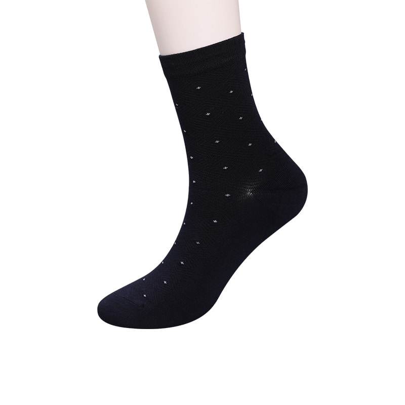 Nylon de seda fiado macio envolto em amônia, invisível em forma de diamante pequeno ponto jacquard costurado à mão meias masculinas grossas de inverno WSD2851