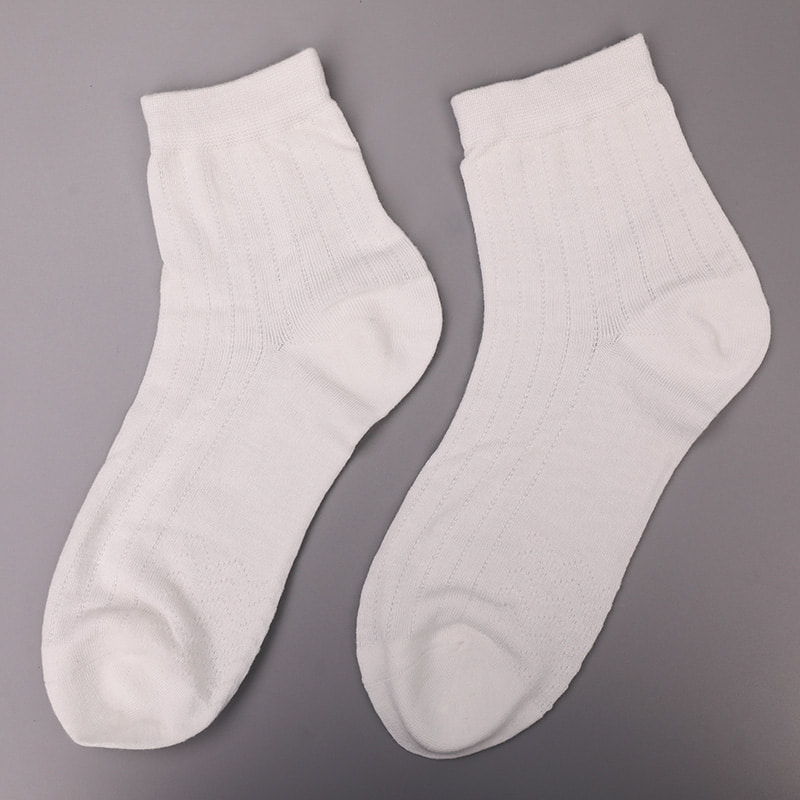 Coleção Modal Círculo Listra Vertical Flor Macia Costurada à Mão Meias Masculinas Casuais WSD2802