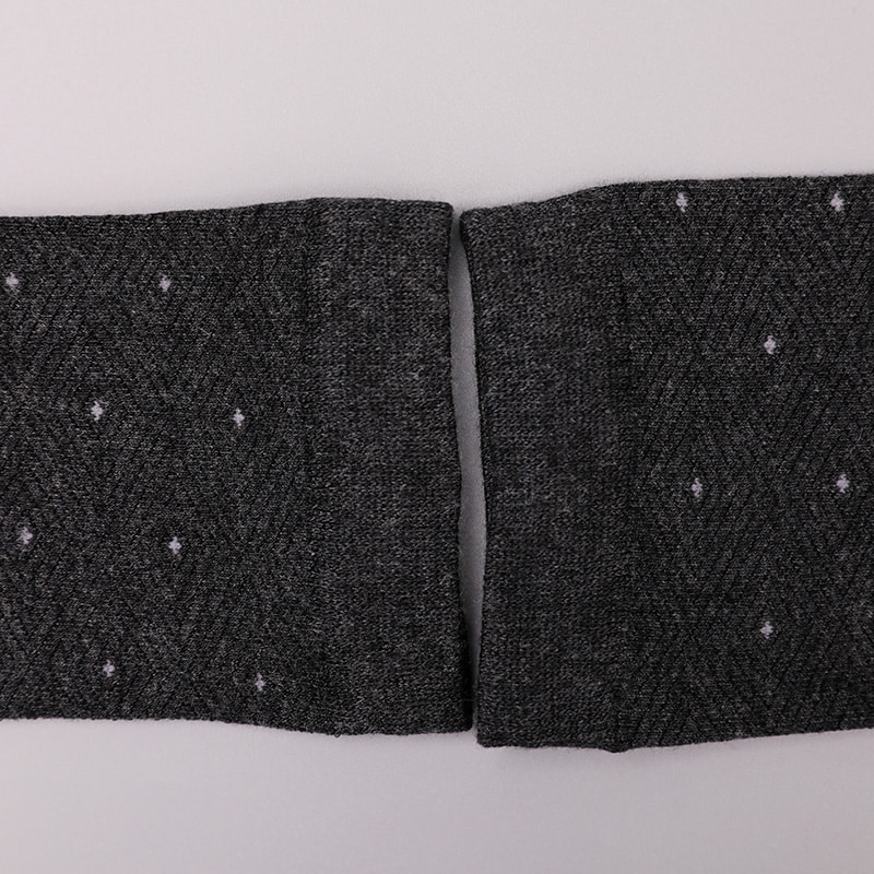 Nylon de seda fiado macio envolto em amônia, invisível em forma de diamante pequeno ponto jacquard costurado à mão meias masculinas grossas de inverno WSD2851