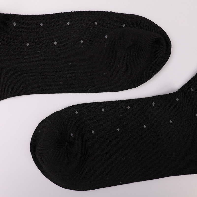 Nylon de seda fiado macio envolto em amônia, invisível em forma de diamante pequeno ponto jacquard costurado à mão meias masculinas grossas de inverno WSD2851