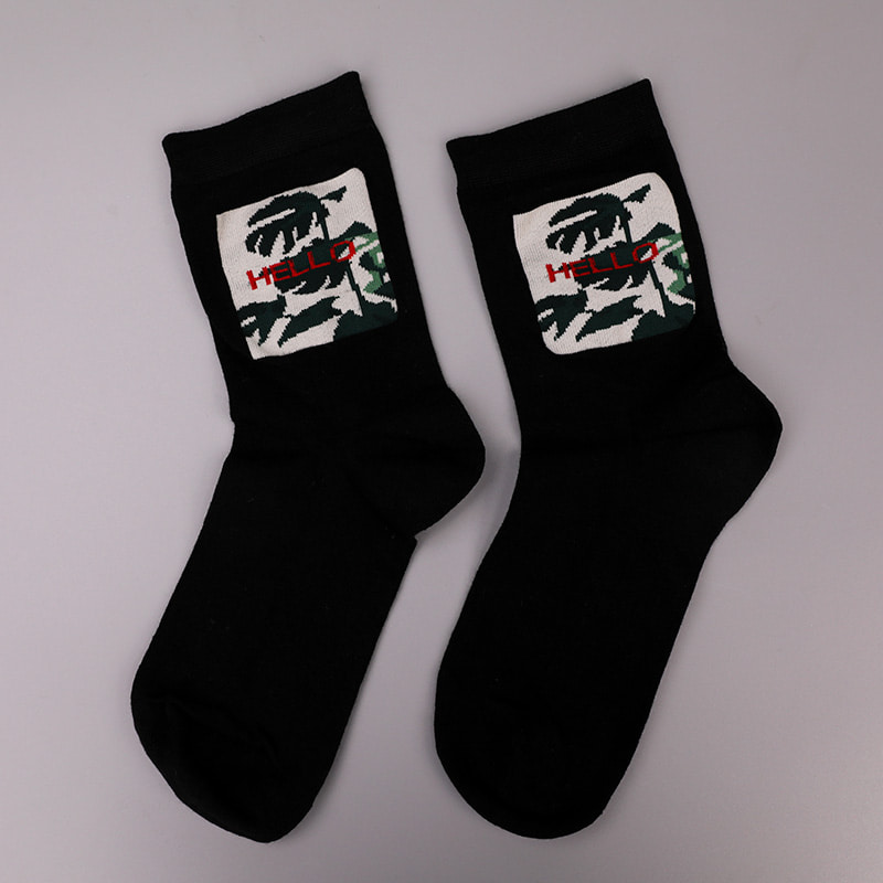 Meias masculinas de nylon de seda fiadas macias, imitação de elastano, estampa 3D, jacquard, costuradas à mão, outono e inverno WSD2850