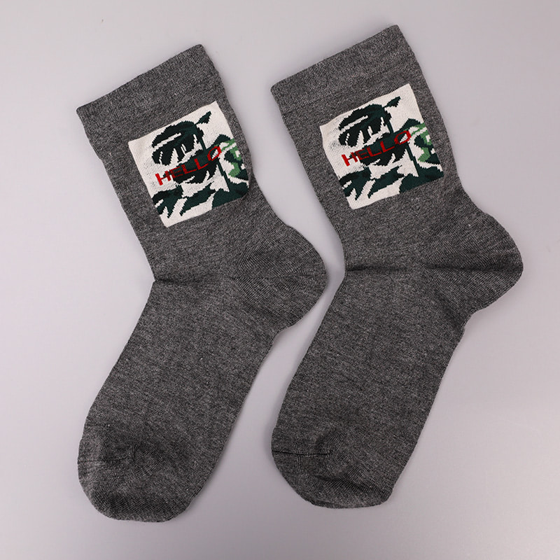 Meias masculinas de nylon de seda fiadas macias, imitação de elastano, estampa 3D, jacquard, costuradas à mão, outono e inverno WSD2850
