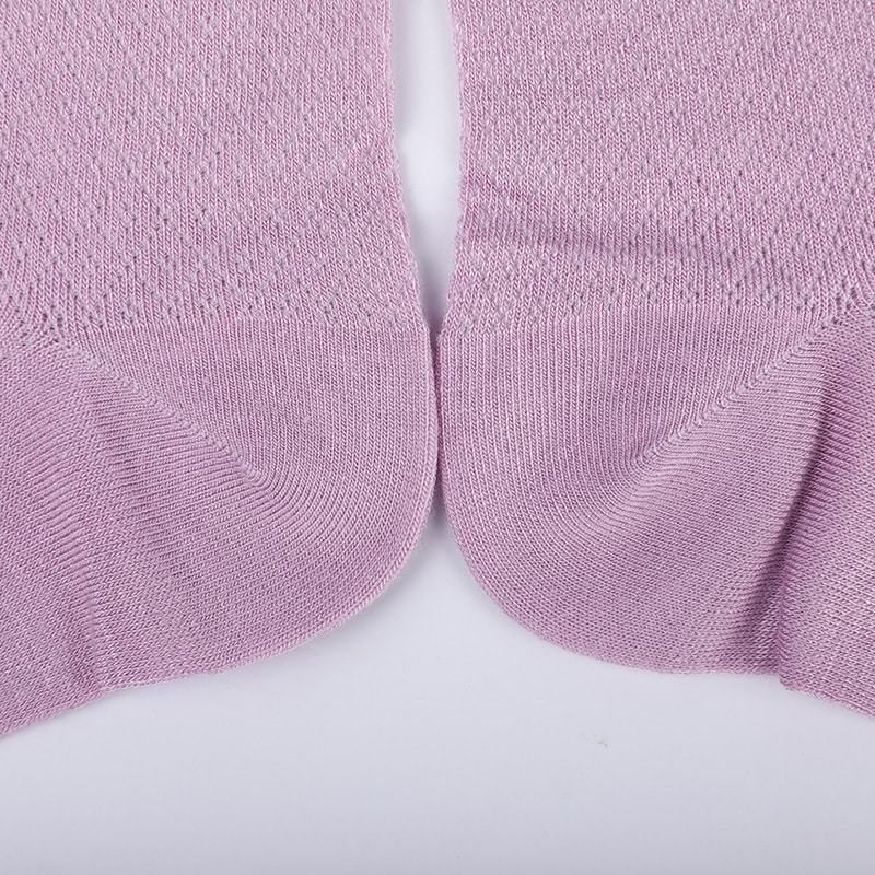 Bolsa de nylon de fibra de bambu macia, meias femininas casuais finas e pequenas de diamante, meias femininas costuradas à mão WSD1689