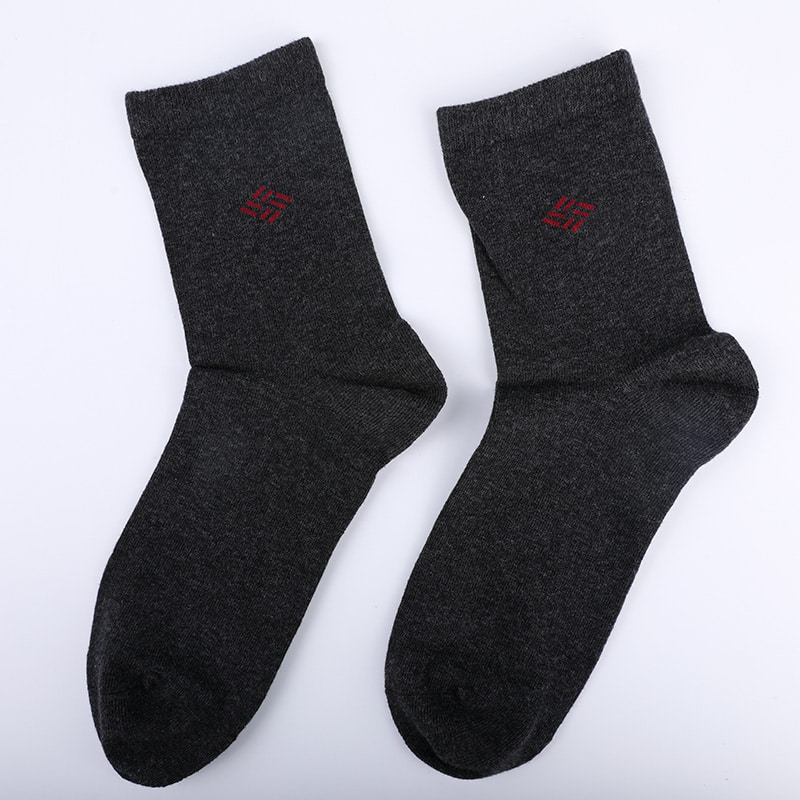 Meias de algodão penteado envoltas em amônia 98% fio de algodão pequeno jacquard costurado à mão outono e inverno meias masculinas WSD2581