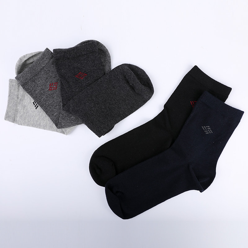 Meias de algodão penteado envoltas em amônia 98% fio de algodão pequeno jacquard costurado à mão outono e inverno meias masculinas WSD2581