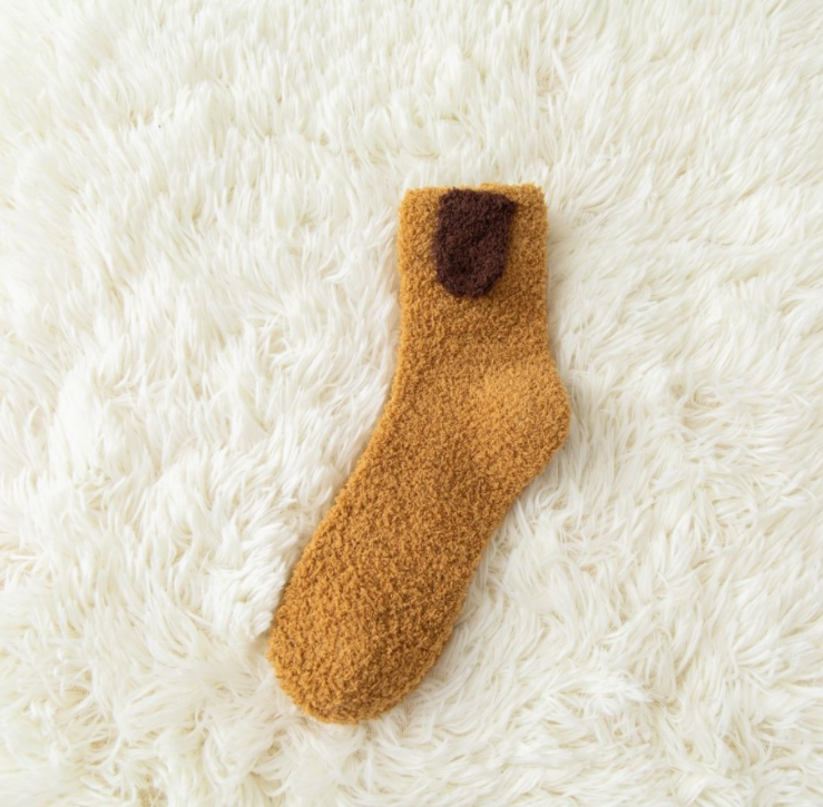 Inverno grosso menina fuzzy bonito casa quente inverno aconchegante feminino meias fofas